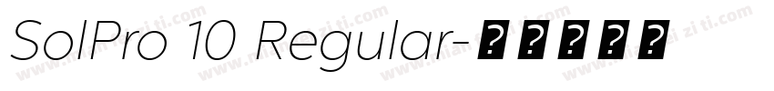 SolPro 10 Regular字体转换